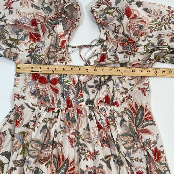 MANGO X CHUFY Dress Size L 8 Floral Cotton Boho Dress - Picture 5 of 10